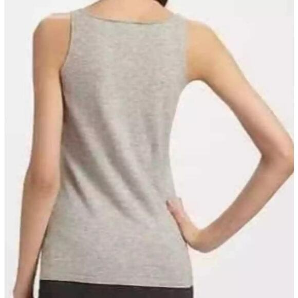 Eileen Fisher Womens Size XS Cashmere Cotton Embellished Sequin Tank Gray - Picture 2 of 10